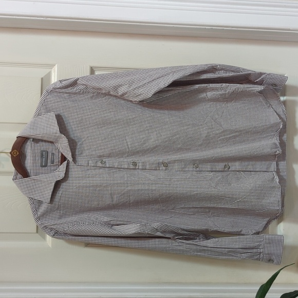 Michael Kors Slim Fit Men's Long Sleeve Button Down Plaid Dress Shirt Size Large - Picture 1 of 8